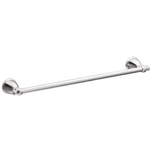 Caldwell Series Towel Bar, 24 in L Rod, Aluminum/Zamac, Chrome, Surface Mounting