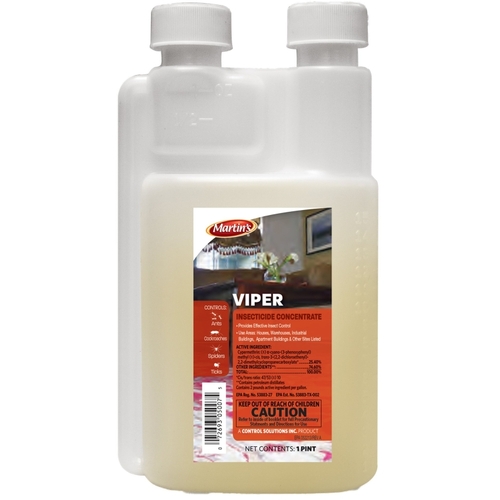 Martin's 82005007 Viper Insecticide Concentrate, Liquid, Spray Application, Indoor/Outdoor, 1 pt