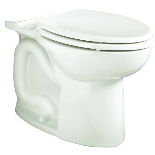 American Standard 3717D001.020 Cadet 3 Toilet Bowl, Round, 12 in Rough-In, Vitreous China, White, Floor Mounting
