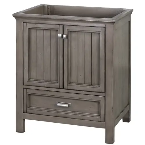 Brantley Series Vanity, Wood, Distressed Gray, Free-Standing Installation, 2-Cabinet Door, 1-Drawer