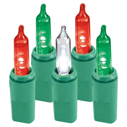 Light Set, 4.8 (0.04 amps) W, 70-Lamp, LED Lamp, Clear/Green/Red Lamp - pack of 12