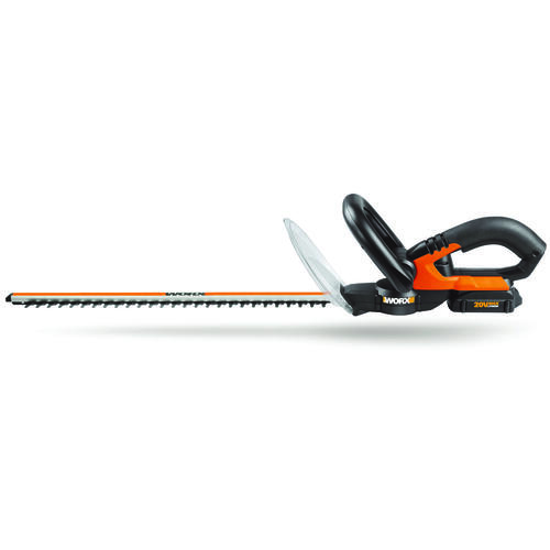 Worx WG261/255.1 WG261 Cordless Hedge Trimmer, 20 V Battery, Lithium-Ion Battery, 3/4 in Dia x 22 in L Cutting Capacity