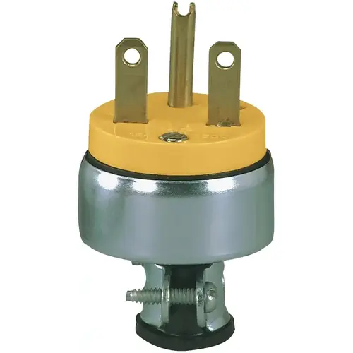 2866-6W Armored Plug, 2 -Pole, 15 A, 250 VAC, NEMA: NEMA 6-15, Yellow