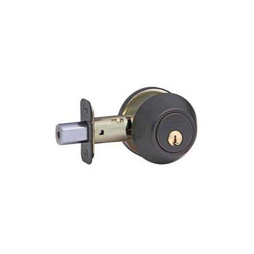 Professional Series Deadbolt, 3 Grade, Aged Bronze, 2-3/8 to 2-3/4 in Backset, WR5 Keyway