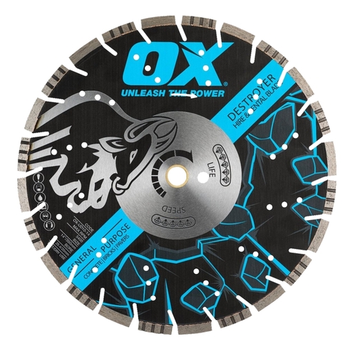 OX GROUP USA OX-UDH10-14 ULTIMATE TREME UDH10 -UDH10-14 Multi-Cut Blade, 14 in Dia, 1 to 20 mm Arbor, Steel Cutting Edge