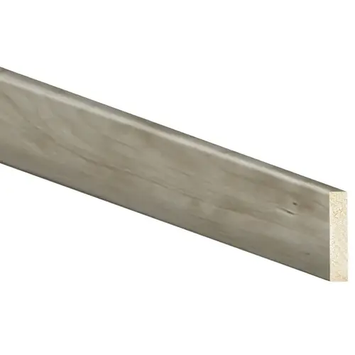 Baseboard Moulding, 8 ft L, 2-1/2 in W, 1/2 in Thick, Square Edge Profile, Polystyrene - pack of 12