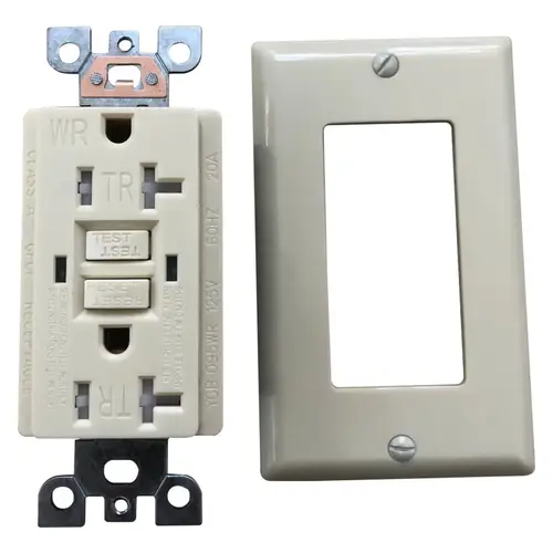 GENMAX TRWR20VST GFCI Wall Receptacle, 20 A, Ivory