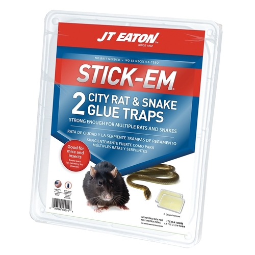 STICK-EM Glue Trap, 10-1/2 in W, 12-1/2 in H Clear/Pale Yellow - pack of 2