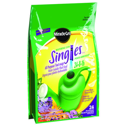 Miracle-Gro 1038031 Watering Can Singles 103803 All-Purpose Plant Food, 290 g Bag, Solid, 24-8-16 N-P-K Ratio Blue