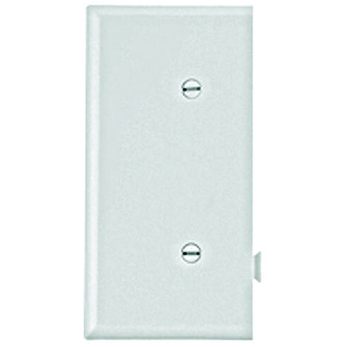 Wallplate, 2-9/16 in L, 4.84 in W, 1 -Gang, Polycarbonate, White, High-Gloss