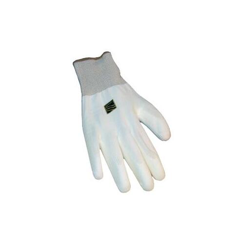 NOUR R GLOVE3 Painter's Gloves, L, Elastic Cuff, Nylon/Polyurethane, White