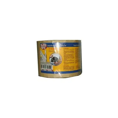 Protecto Wrap 843606SW Window and Door Sealing Tape, 50 ft L, 6 in W, HDPE, Gray/White, Self-Adhesive
