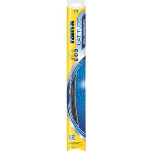 Rain-X 99817 Latitude Wiper Blade, 17 in, Contoured Blade, Synthetic Rubber