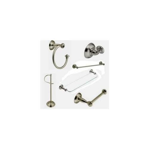 Avery Series Robe Hook, Zinc, Brushed Nickel, Wall Mounting