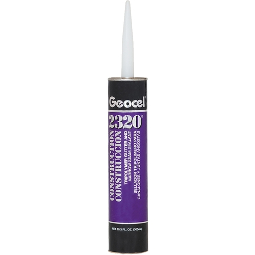 GEOCEL GC67101 2321 Series Gutter and Narrow Seam Sealant, White, Liquid, 10.3 oz Cartridge