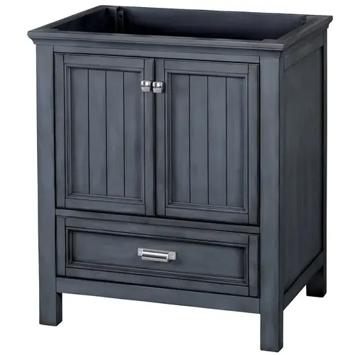 Brantley Series Bathroom Vanity, 30 in W Cabinet, 21-1/2 in D Cabinet, 34 in H Cabinet, Wood Harbor Blue