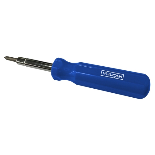 Multi-Bit Screwdriver, Slotted, Phillips, Nutdriver Drive, 7-1/4 in OAL, Plastic Handle - pack of 12