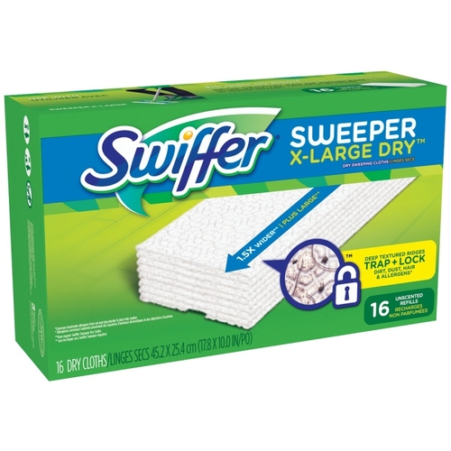SWIFFER 96826 Sweeper Cloth, 16 Pads Capacity