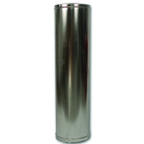 Comfort Flame 48-8DM Chimney Pipe, 12-3/8 in OD, 48 in L, Galvanized Steel