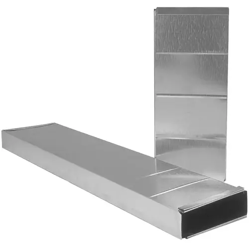 Stack Duct, 60 in L, 10 in W, 3-1/4 in H, 30 Gauge, Galvanized Steel