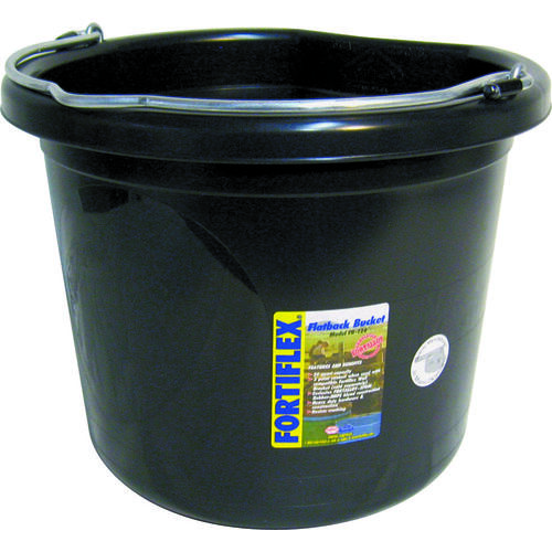 FB-124 FB-124BX Bucket, 24 qt Volume, Rubber/Polyethylene, Black