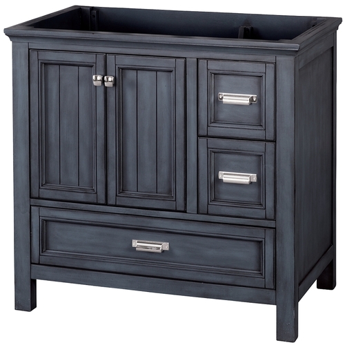 Foremost BABV3622D Brantley Series Vanity, Wood, Harbor Blue, 2-Cabinet Door, 3-Drawer