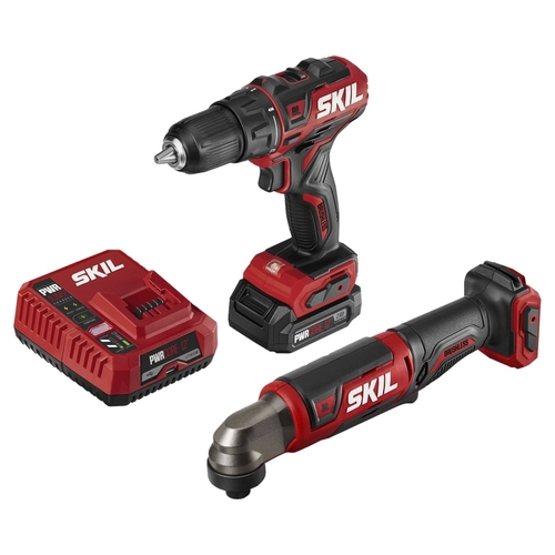 SKIL CB743001 Combination Kit, Battery Included, 12 V, Tools Included: Drill/Driver, Right Angle Impact Driver
