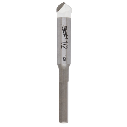 Drill Bit, 1/2 in Dia, 3-3/4 in OAL, 1/4 in Dia Shank, Round Shank