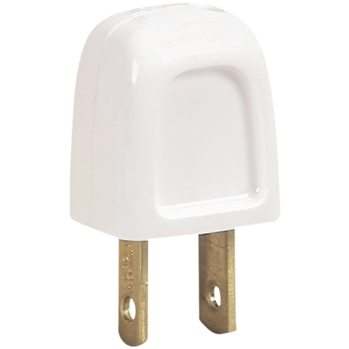 Electrical Plug, 10 A, 125 V, NEMA: NEMA 1-15, White - pack of 10
