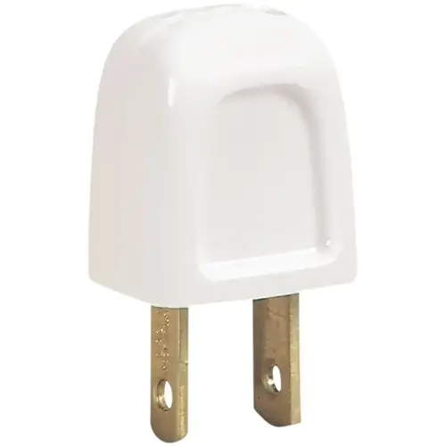 Electrical Plug, 10 A, 125 V, NEMA: NEMA 1-15, White