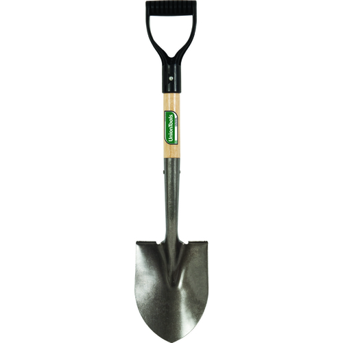 Digging Shovel, 6 in W Blade, Carbon Steel Blade, Hardwood Handle, D-Shaped Handle
