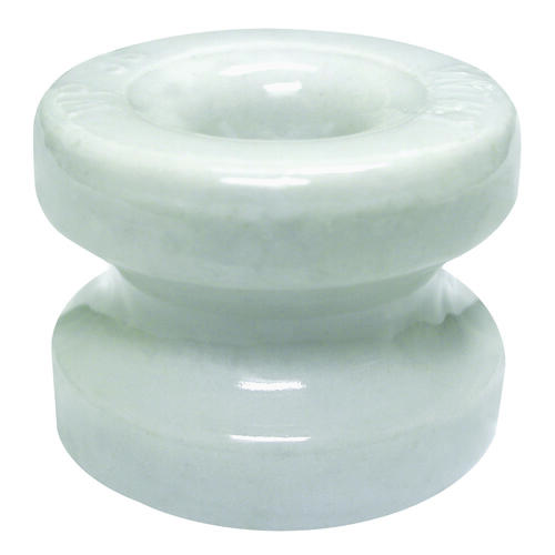 Large Corner Insulator with Washer, Polywire, Ceramic, White - pack of 10