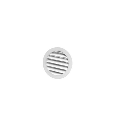 Mini Louvers Vent, 4.68 in Dia, Round, Plastic, White