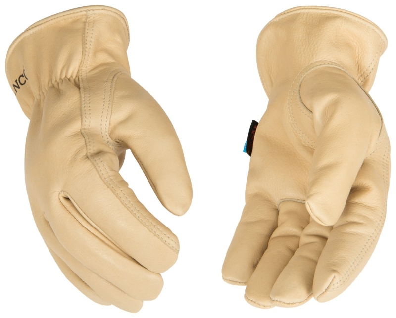 HYDROFLECTOR 398HKP-XL Driver Gloves, Men's, XL, Keystone Thumb, Easy-On Cuff, Cowhide Leather, Tan Pair