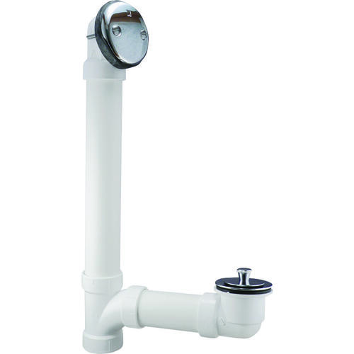 Keeney 620APVC Bath Drain Assembly, Brass/DieCast Zinc/PVC, Chrome