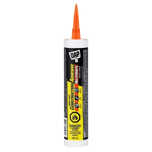 DAP 74880 Max Strength Construction Adhesive, White, 266 mL Cartridge