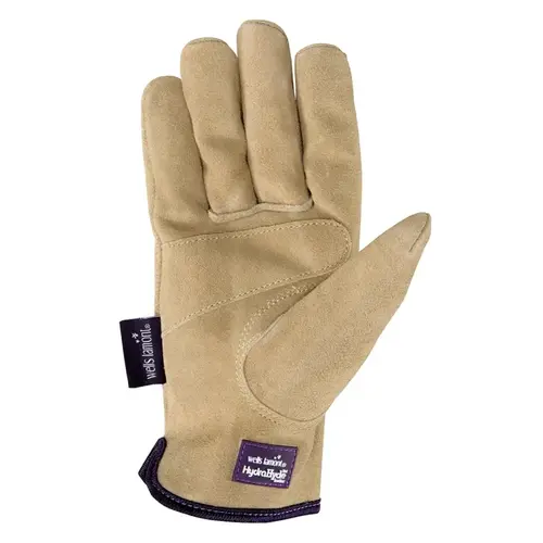 Gloves, Women's, L, 8 to 8-1/2 in L, Keystone Thumb, Elastic Cuff, Cowhide Leather, Timber Pair