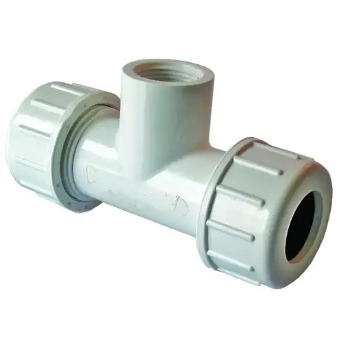 P230 1 Pipe Tee, 1 in, Compression x Compression x Female NPT, PVC, SCH 40 Schedule, 150 psi Pressure