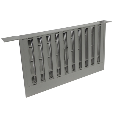 Duraflo 649000G Foundation Vent, 19.81 in W, 9.12 in H, 51 sq-in Net Free Ventilating Area, Gray