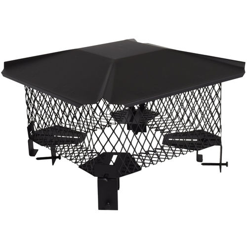 Adjustable Chimney Cap, Steel, Black, Powder-Coated