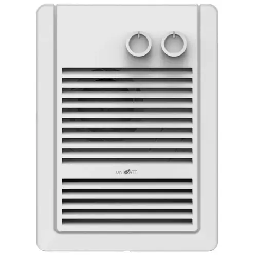 UHF Series Heater, 4.2 A, 208/240 V, 750, 1000 W, 3413 Btu, 100 sq-ft Heating Area, 1-Heat Setting White