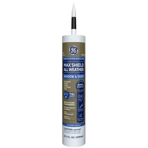 Max Shield Sealant, Black, 24 hr Curing, 40 to 100 deg F, 10.1 oz Cartrid