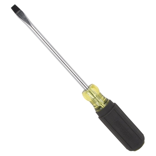 Screwdriver, 5/16 in Drive, Slotted Drive, 10-1/2 in OAL, 6 in L Shank, Plastic/Rubber Handle