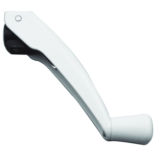 TH 22253 Crank Handle, Zinc, Enamel-Coated White