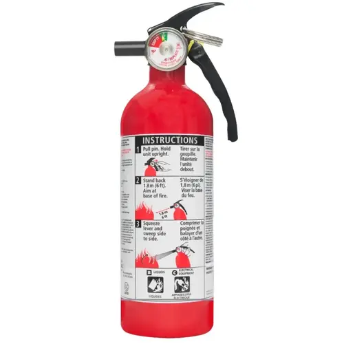 Home Fire Extinguisher, 2.5 lb Capacity, 1-A:10-B:C, A, B, C Class - pack of 6