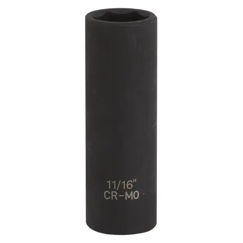 Deep Impact Socket, 11/16 in Socket, Black Phosphate