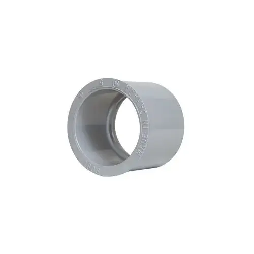 078353 Reducer Bushing, 3/4 x 1/2 in, 0.84 in ID x 1.05 in OD Dia, 0.63 in L, PVC, Gray