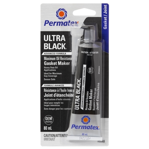 Ultra Black Silicone Adhesive Sealant, 3.35 oz Tube, Paste