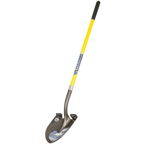 33251 PRL-F Shovel, 14 ga Gauge, Carbon Steel Blade, Fiberglass Handle, Cushion Grip Handle, 48 in L Handle