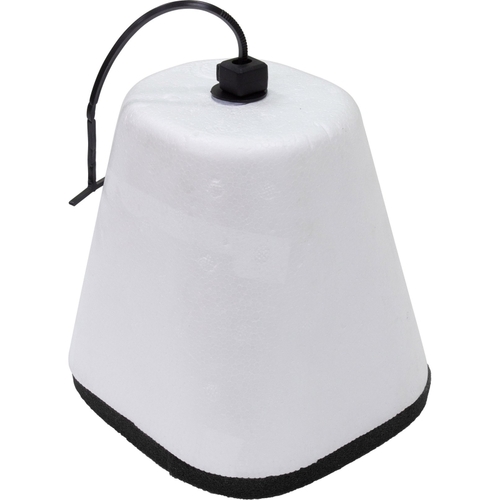 Faucet Cover, 6 in L, 5 in W, Styrofoam, White, For: Outdoor Faucets